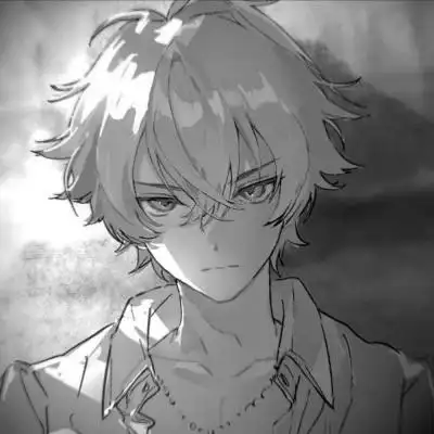 优质动漫男头像黑白高清图片