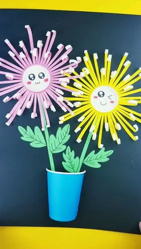 手工制作#用纸杯,做一个漂亮的秋菊,你们学会了吗?