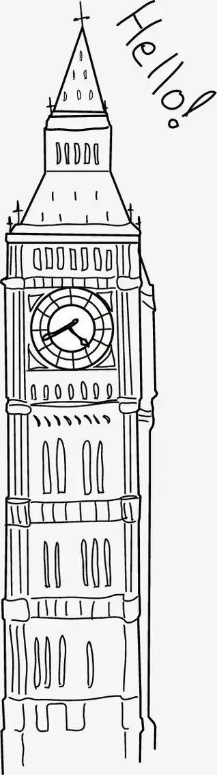 钟楼精灵简笔画