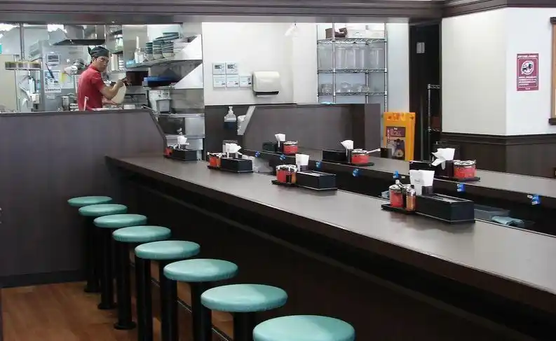 日式快餐店餐厅吧台效果图