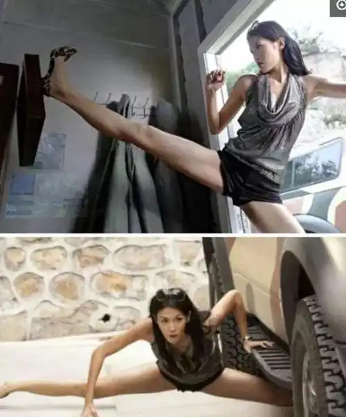 张蓝心   看到张蓝心在十二生肖里劈叉的画面,小编感叹,这是女超人