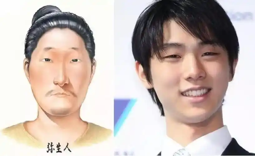 五官立体的绳文人,逐渐被具有大陆特征,狭面稀发,五官扁平的弥生人