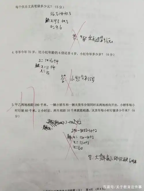 涂满的试卷,不及格的分数