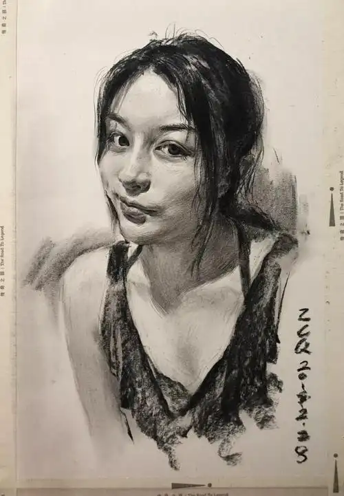 素描教学|教你画大眼睛小酒窝的漂亮女孩儿 - 艺考查查