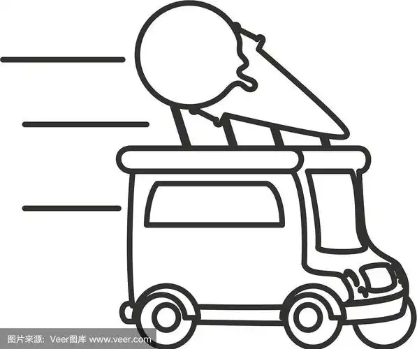 冰淇淋车孤立图标