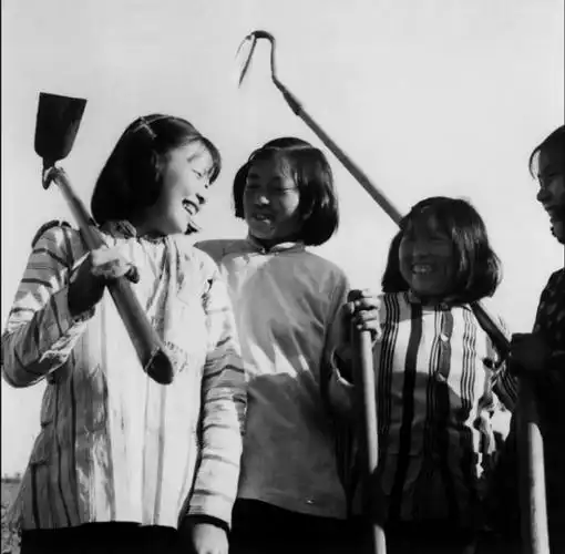 老照片8六十年代农村劳动场面1