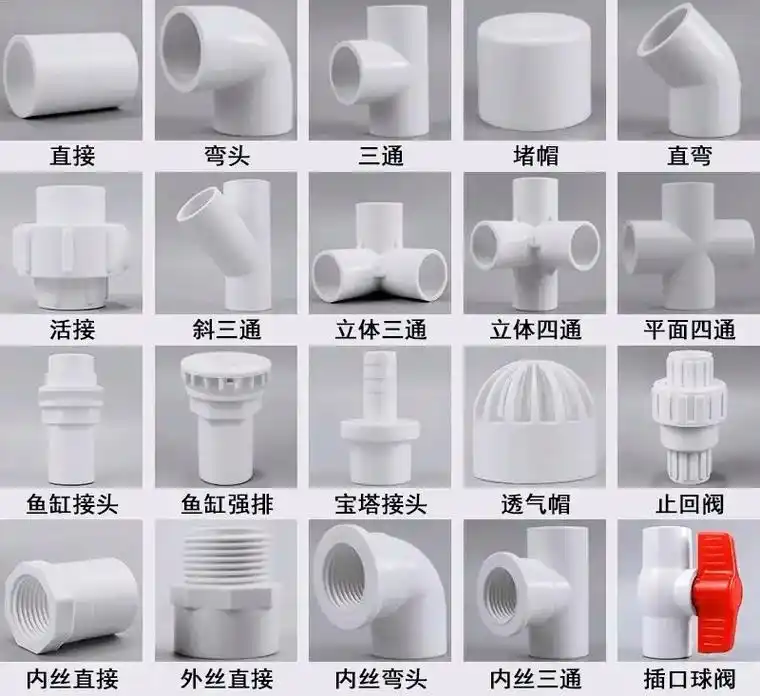 pvc给水管件,规格齐全,种类丰富.#pvc管材管件 #水族 - 抖音