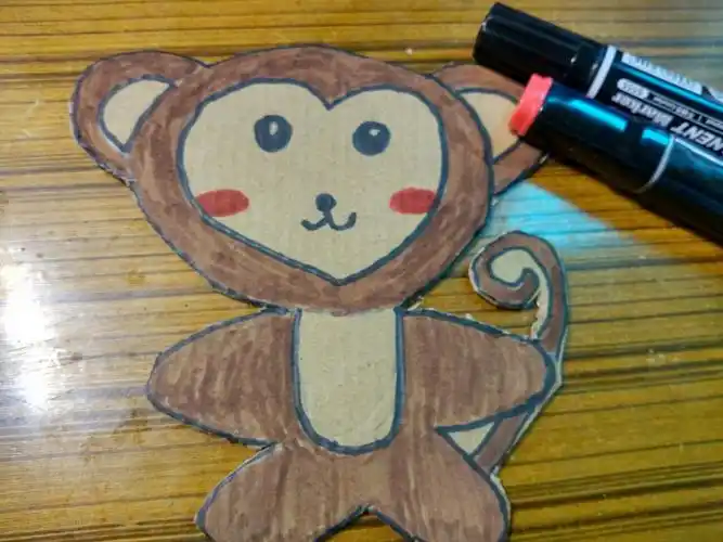 q版卡通成人快手画5～小猴子 幼儿头套手工制作!