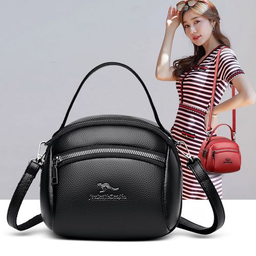 品牌牛皮小包包女新款女士放手机包多层真皮单肩包时尚百搭斜挎包