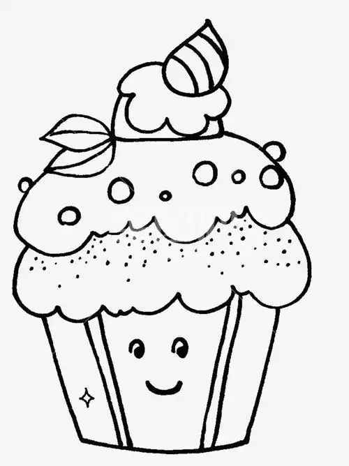 可爱甜品简笔画卡通画法 简笔画图片大全-蒲城教育文学网