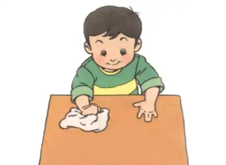 送女朋友的简笔画册小朋友擦桌子简笔画简单小女孩在擦玻璃的画法人物