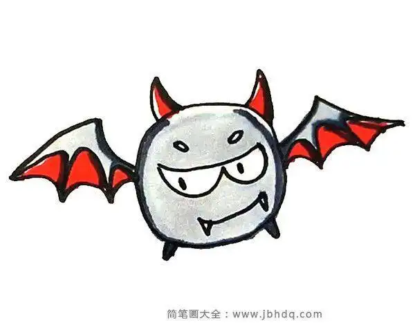 小恶魔简笔画就完成啦卡通魔鬼简笔画画法步骤万圣节恶魔怎么画恶魔简