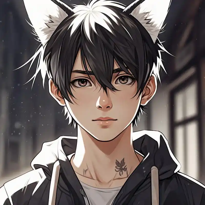 来看看这些戴着猫耳朵的男生头像吧,又酷又可爱!