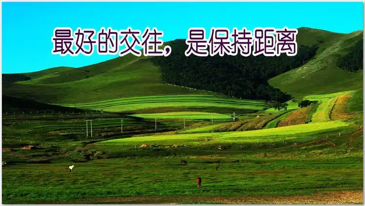 最好的交往,是保持距离