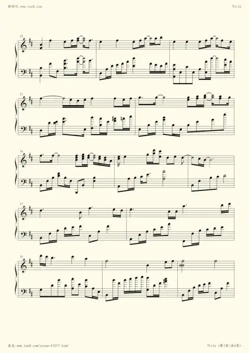 钢琴谱:问(梁静茹)