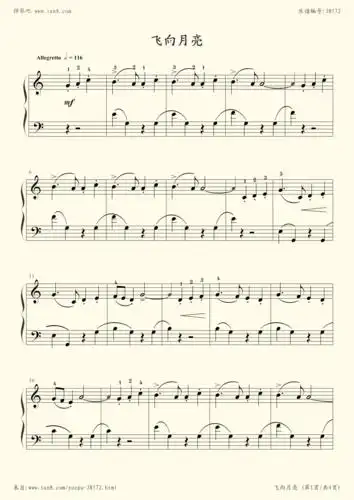《09 飞向月亮_小汤7-约翰·汤普森简易钢琴教程7,钢琴谱》约翰·汤普