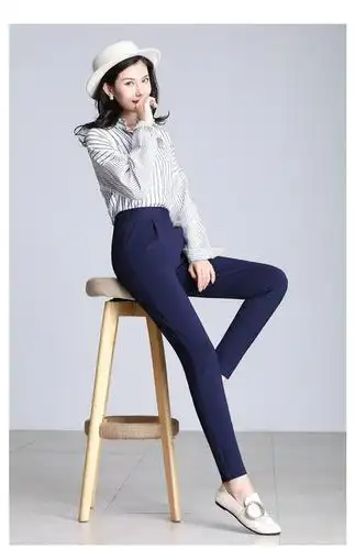 哈龙裤女款高腰哈伦裤女秋冬萝卜裤休闲卫裤加肥加大女裤小脚纯棉布裤