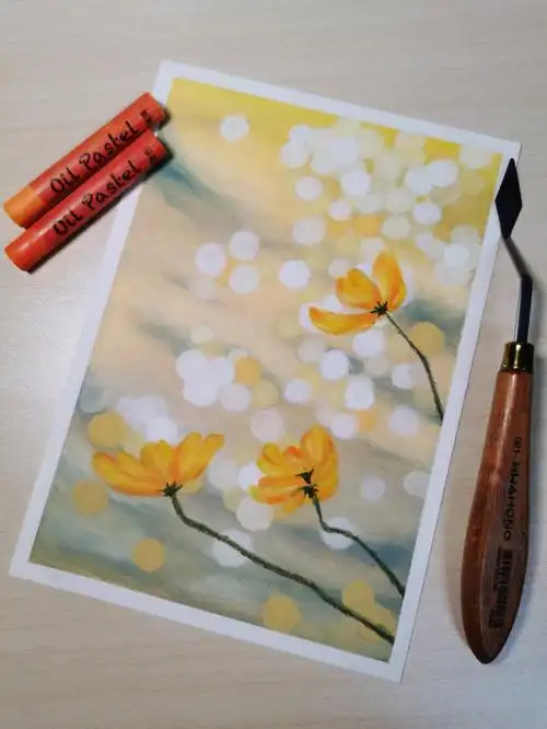 油画棒临摹简单过程步骤