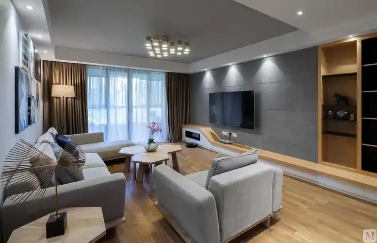 现代简约风格现代风格装饰特点:由曲线和非对称线条构成,如花梗,花蕾