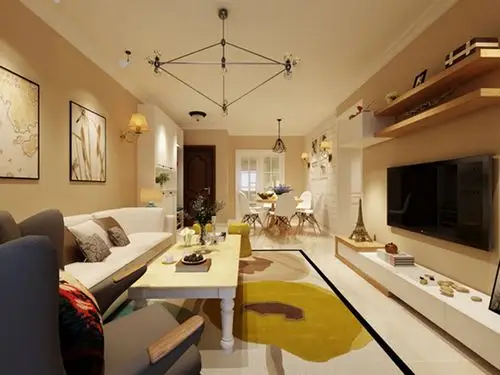 58平米现代简约装修效果图 小户型变成温馨婚房