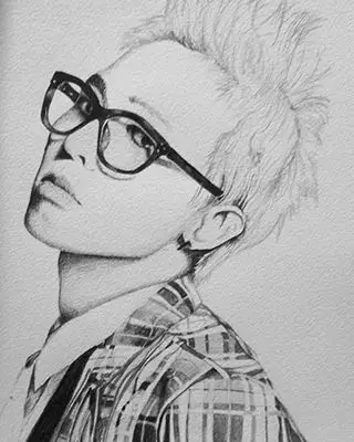 图bigbang权志龙简笔画欣赏卖萌必备权式嘟嘴