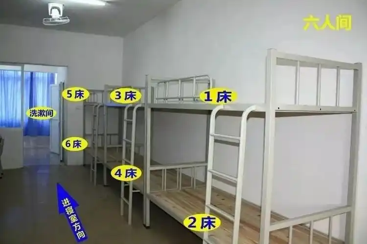六人间宿舍信息平面图
