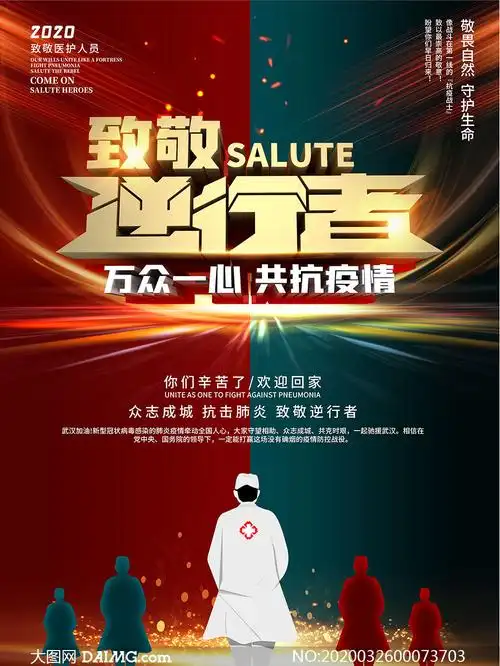 致敬最美逆行者公益海报设计psd素材