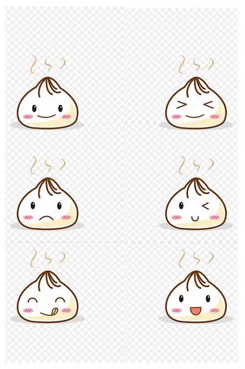 可爱包子表情图包子插画免扣元素