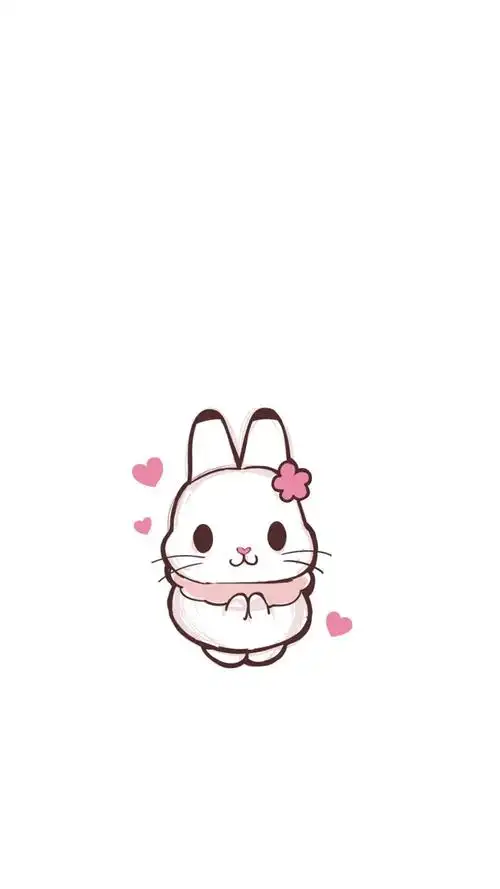 可爱卡通小白兔高清图片手机壁纸