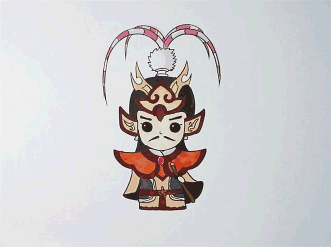 周瑜简笔画图片 周瑜是怎么画的周瑜q版简笔画步骤王者荣耀简笔画大全