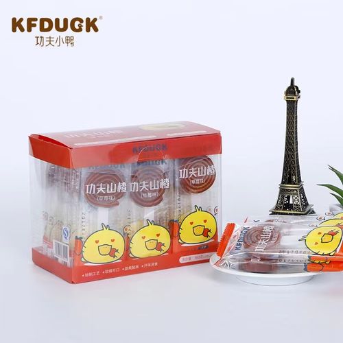 功夫小鸭kfduck功夫山楂棒棒糖卷儿趣味卷开味零食易抓握1支18g