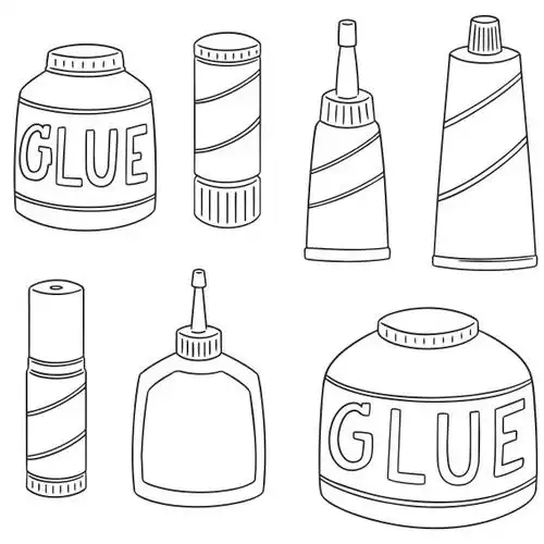 胶水图标孤立在灰色的背景上.平面设计.矢量图