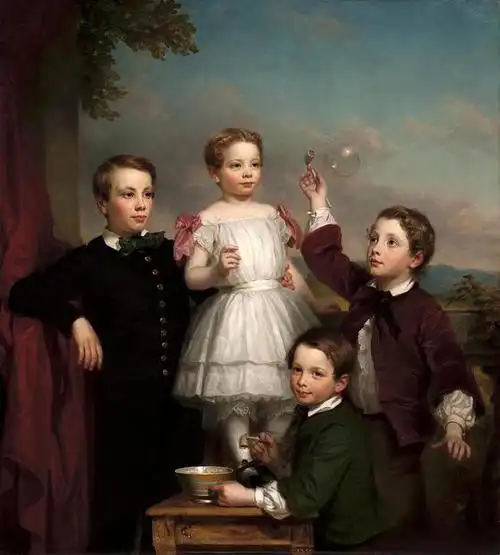 george autustus baker的油画作品《儿童肖像》赏析