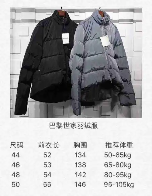 balenciaga巴黎世家2017秋冬走秀款小字母印花logo羽绒服本季最in的