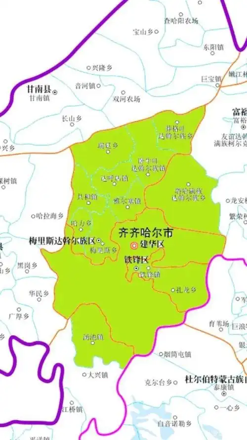 齐齐哈尔地图