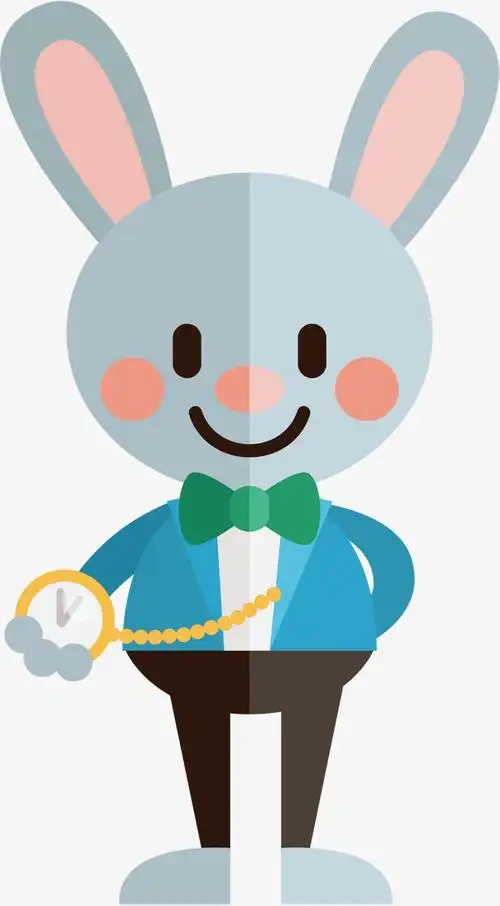 卡通兔子矢量图