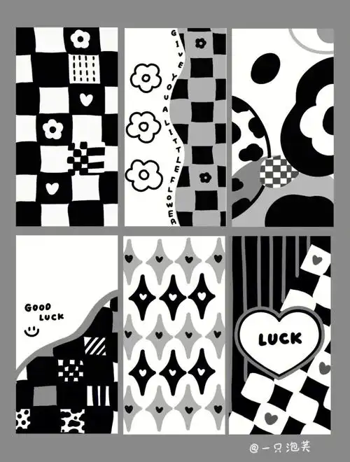 原创壁纸第15期黑白格子系列