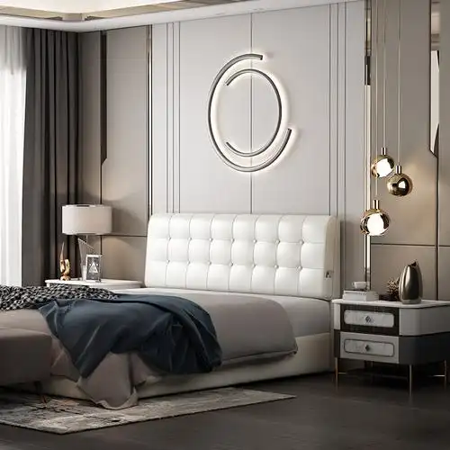 床头软包靠垫榻榻米大靠背简约现代床头板软包双人床床头罩可拆洗