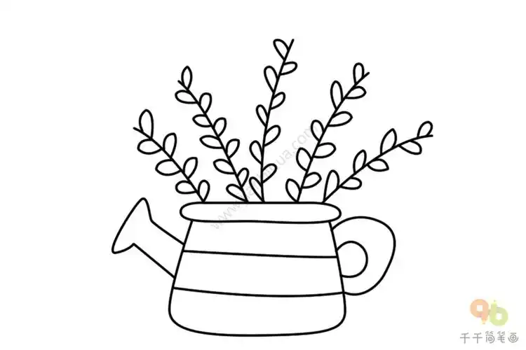 清新的米兰简笔画