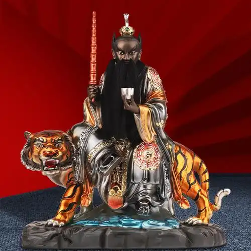 三漫陀龙虎山张天师神像摆件道教骑虎祖天师张道陵正一真人祖师爷