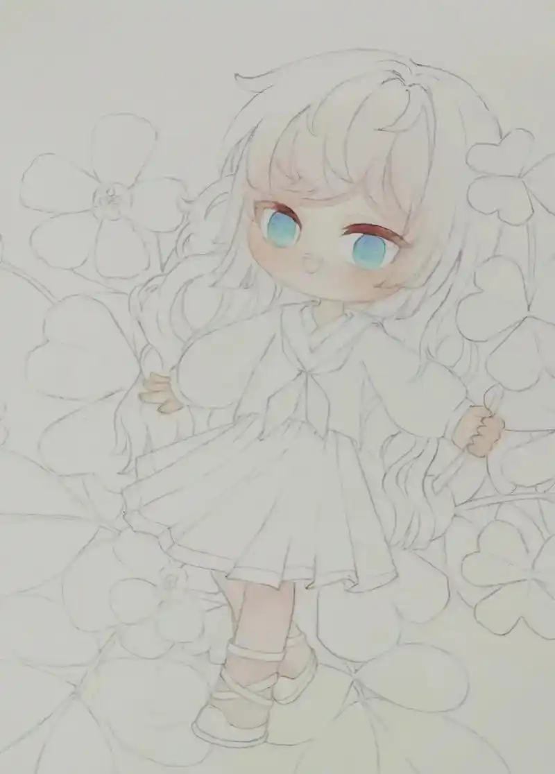 绿色⊙▽⊙ #水彩 #手绘 #原创 #绘画过程 #q版 - 抖音