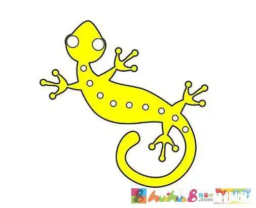 带颜色的壁虎简笔画图片动物简笔画大全画壁虎简笔画一步一步教你画小