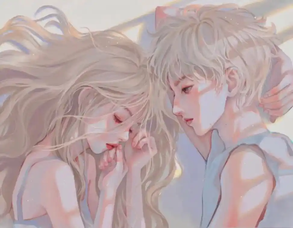 浪漫情侣头像.#情侣头 #原创漫画 #神仙壁纸 #半次元作品 - 抖音