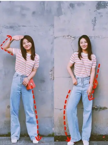 站姿拍照动作合集摆出腿长一米八一学就会