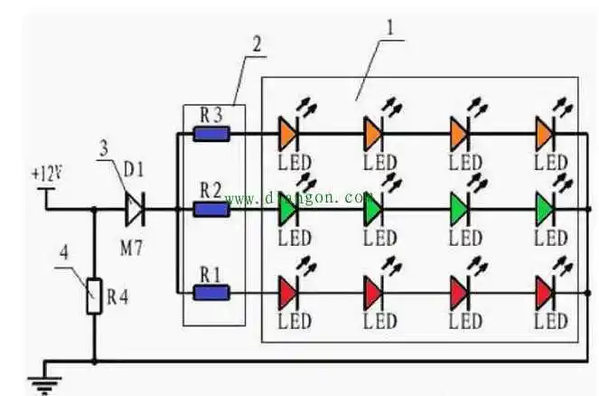 家用led灯每一个小发光二极管多少伏
