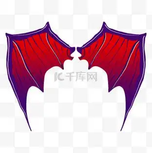 炫彩的恶魔之翼插画