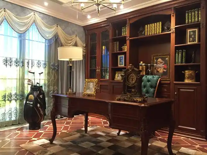 欧式风格书房装修定制价格---书房装修效果图--欧派家居商城