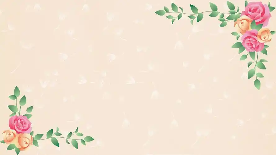 卡通植物枝叶花朵小清新幻灯片背景(10张)