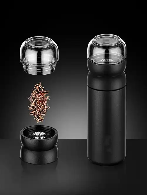 士纲轻奢品牌纯钛保温杯男士茶水分离泡茶杯子中秋节礼盒送礼品水杯