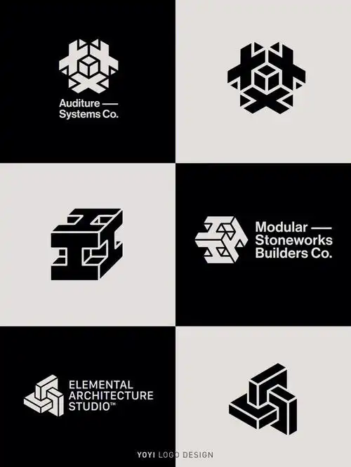 logo设计立体空间平面构成